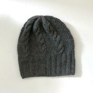 Eugenia Kim Wool Cable Knit Beanie Hat Grey